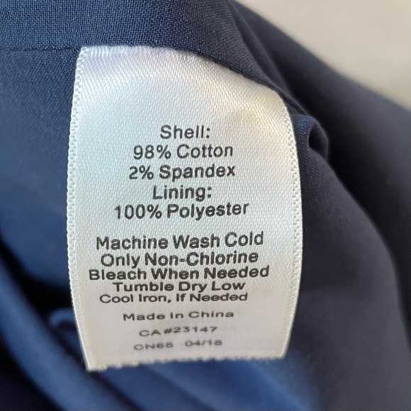 Talbots Blue Pink Floral Mini A Line Lined Cotton Stretch Blend Zip Skirt Bright - Picture 7 of 12